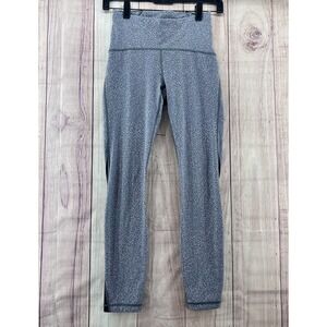 Lululemon Train Times 7/8 Pants Womens Sz 4 White Black‎ Leggings Yoga Gym